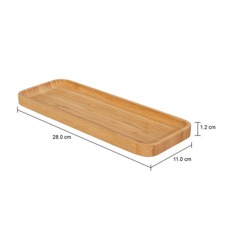 Imagem com medidas do produto TRAVESSA 28 CM X 11 CM BAMBOO
