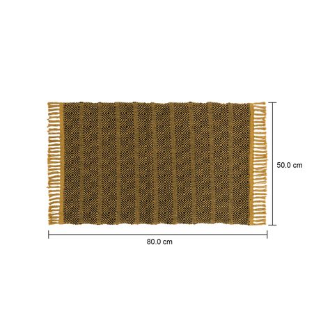 Imagem com medidas do produto TAPETE 80 CM X 50 CM ALGODOEIRO