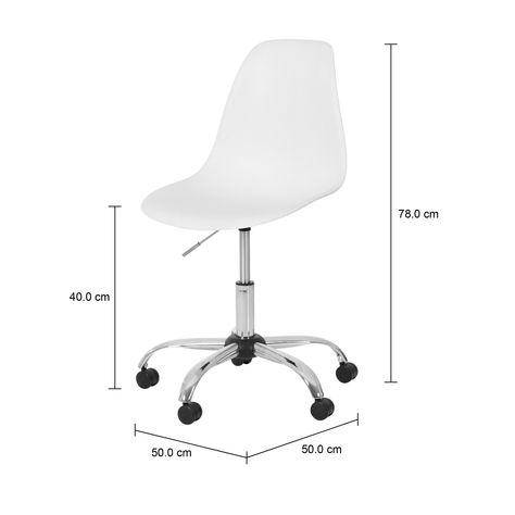 Imagem com medidas do produto CADEIRA HOME OFFICE EAMES