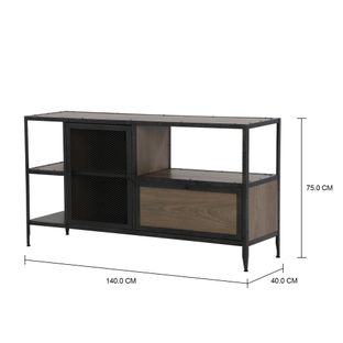 Imagem com medidas do produto OFICINA BUFFET 2 PORTAS 1,40 M X 42 CM