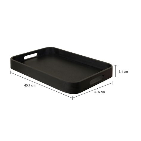 Imagem com medidas do produto BANDEJA 46 CM X 30 CM JABULILE ÈBONY