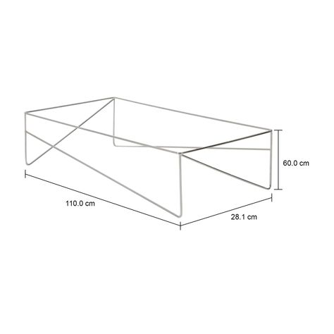 Imagem com medidas do produto BASE DE MESA DE CENTRO 1,10 M X 60 CM BATTRE