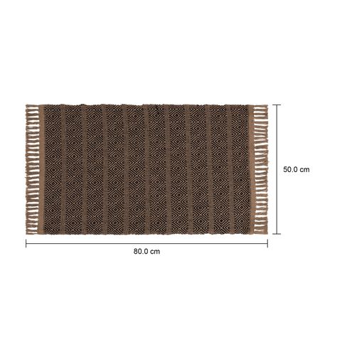 Imagem com medidas do produto TAPETE 80 CM X 50 CM ALGODOEIRO