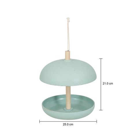 Imagem com medidas do produto COMEDOURO PARA PÁSSAROS SILVESTRE