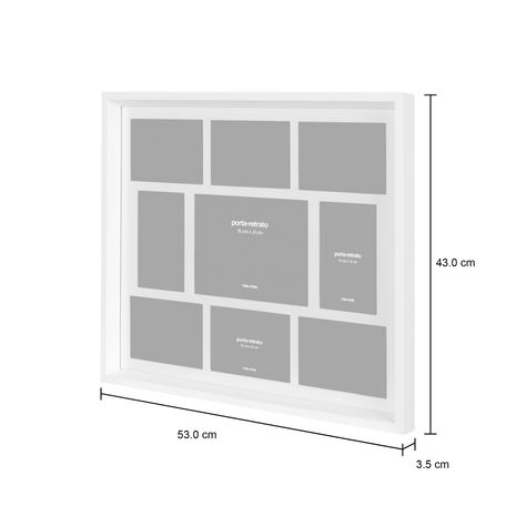 Imagem com medidas do produto PORTA-RETRATO MÚLTIPLO PARA 9 PARTNERS