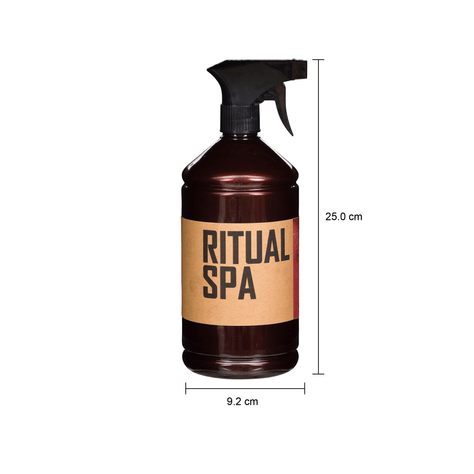 Imagem com medidas do produto ÁGUA PERFUMADA PARA ROUPA ROMÃ 1,1 L RITUAL SPA