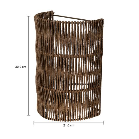 Imagem com medidas do produto LUMINÁRIA DE PAREDE JACUMÃ
