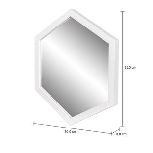 Imagem com medidas do produto ESPELHO 33 CM X 38 CM HEXAGON