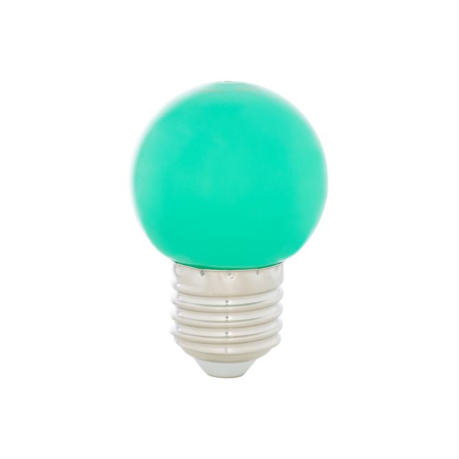Lâmpada Led Bolinha Verde 1w E27 220v Taschibra