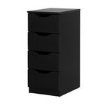 Preto - UTILE GAVETEIRO 4 GAVETAS