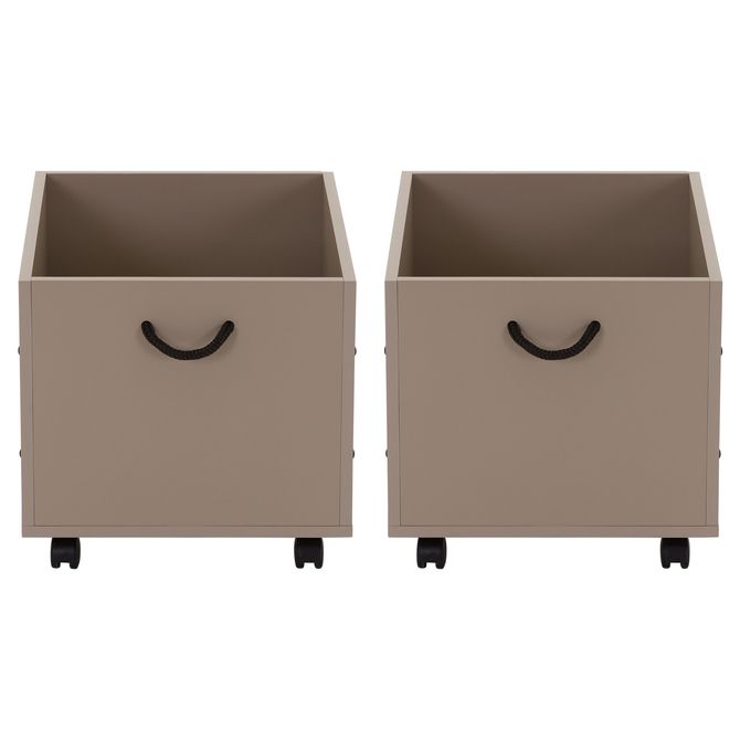 Conjunto Com 2 Caixas Organizadoras 37 Cm X 39 Cm X 50 Cm Garatuja