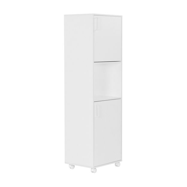 ARMÁRIO DE COZINHA 2 PORTAS COM RODÍZIOS FUNCTION BRANCO | Tok&Stok