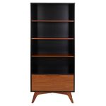 Preto - ESTANTE 1 PORTA BASCULANTE 80 CM X 1,70 M ADAMS