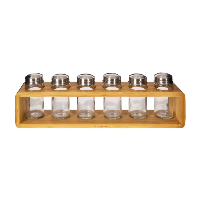 Porta-Temperos Com 6 Bamboo