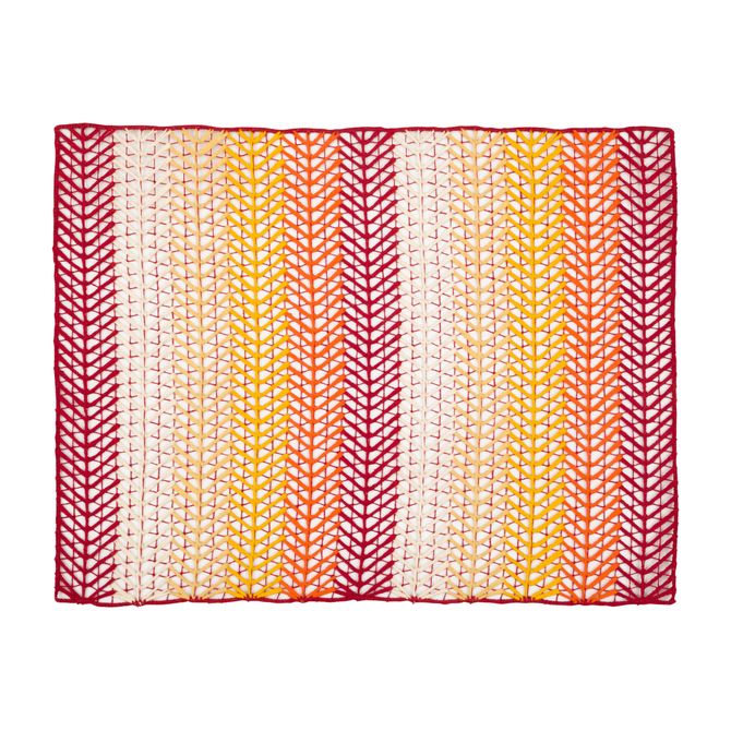 Lugar Americano 45 Cm X 35 Cm Bordado Filé Degradê
