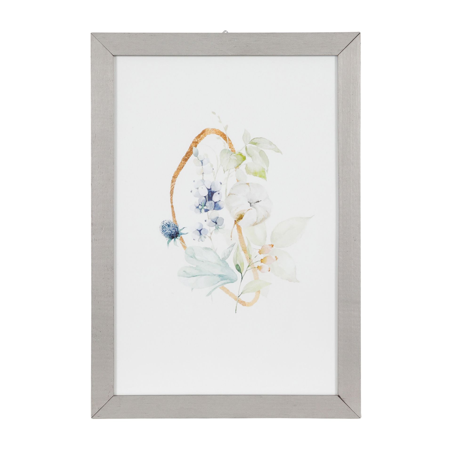 FLOWERS-I-QUADRO-23-CM-X-33-CM-CINZA-PROVENCE-MULTICOR-BLUE-FLOWERS_ST0
