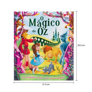 Imagem com medidas do produto LIVRO AVENTURAS CLÁSSICAS: MÁGICO DE OZ