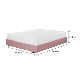 Imagem com medidas do produto SOX CAMA QUEEN 1,58 M