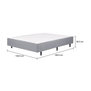 Imagem com medidas do produto PRIZE BASE PARA CAMA BOX CASAL 1,38 M