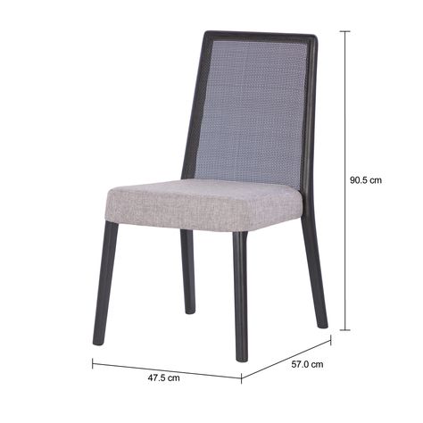 Imagem com medidas do produto LISBONNE CADEIRA C/PALHINHA