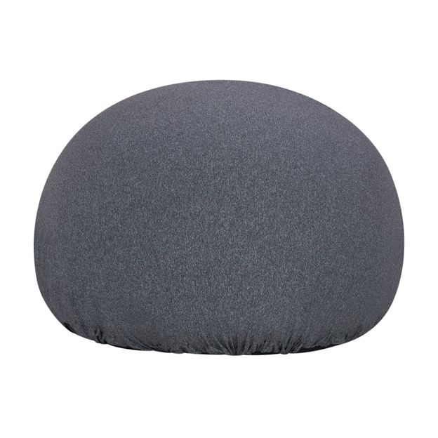 Puff Redondo Orgânico para Living 90cm Lola W01 Linho Cinza