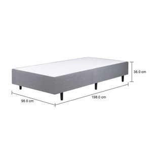 Imagem com medidas do produto PRIZE BASE PARA CAMA BOX SOLTEIRO 98 CM