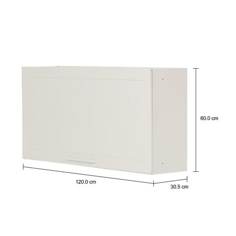 Imagem com medidas do produto STEELBOX ARMÁRIO SUPERIOR 1,20 M 1 PORTA BASCULANTE