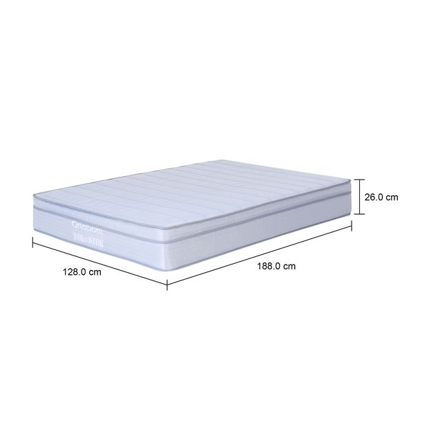 SENSE COLCHÃO MOLAS CASAL 128X188X23 CINZA | Tok&Stok