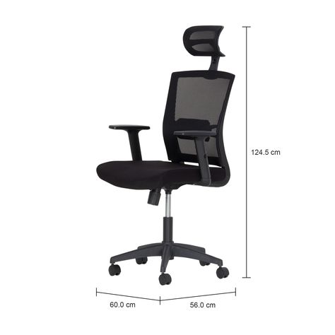 Imagem com medidas do produto ERGONOMIC CADEIRA EXECUTIVA ALTA