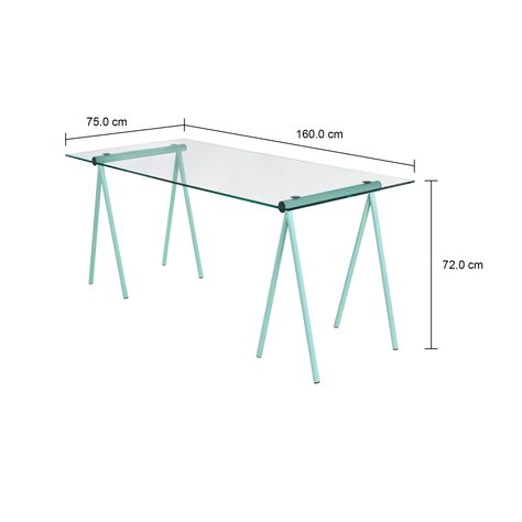 Imagem com medidas do produto TRET MESA 1,60 M X 75 CM