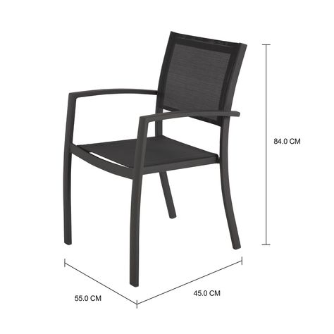 Imagem com medidas do produto IBIZA SCREEN CADEIRA C/BRAÇOS