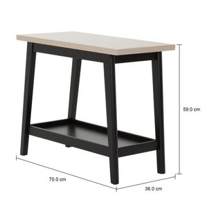 Imagem com medidas do produto BARTÔ MESA LATERAL 70 CM X 36 CM