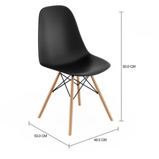 Imagem com medidas do produto EAMES WOOD IV CADEIRA