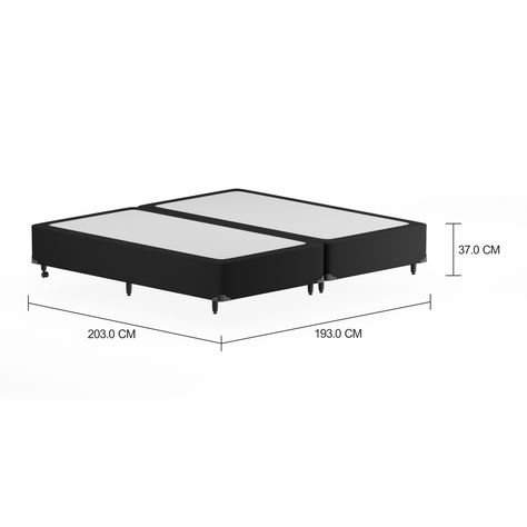 Imagem com medidas do produto MAX BASE PARA CAMA BOX KING 1,93 M