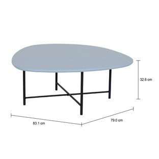 Imagem com medidas do produto ORGANIQUÊ MESA DE CENTRO 83 CM X 79 CM