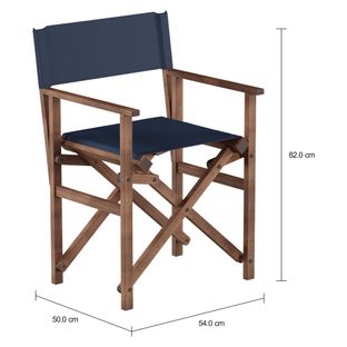 Imagem com medidas do produto CADEIRA COM BRAÇOS C/ALMOFADA LEME