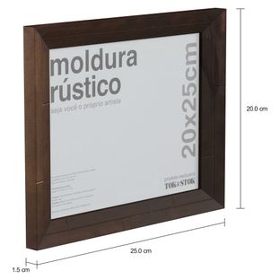 Imagem com medidas do produto RÚSTICO KIT MOLDURA 20 CM X 25 CM