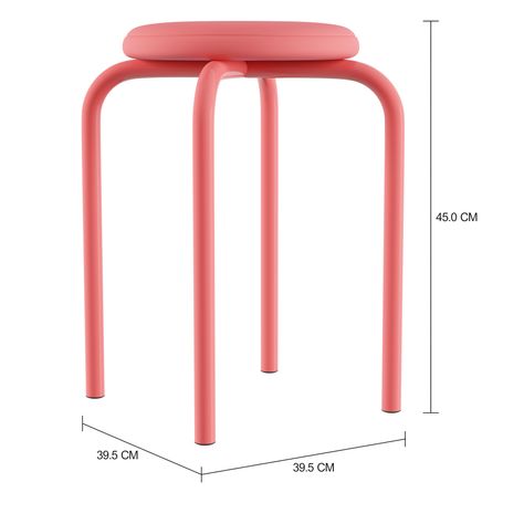 Imagem com medidas do produto BANCO EMPILHÁVEL BAIXO TUBULAR