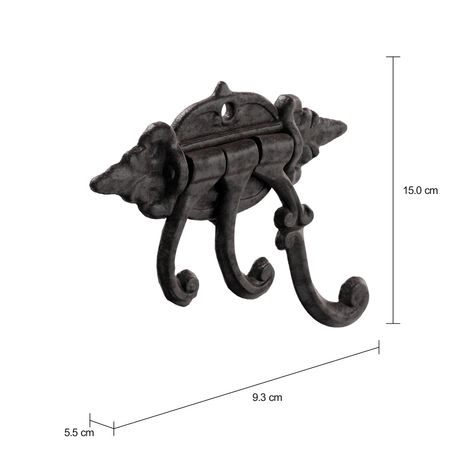 Imagem com medidas do produto GANCHO COM 3 BEL CORTILE
