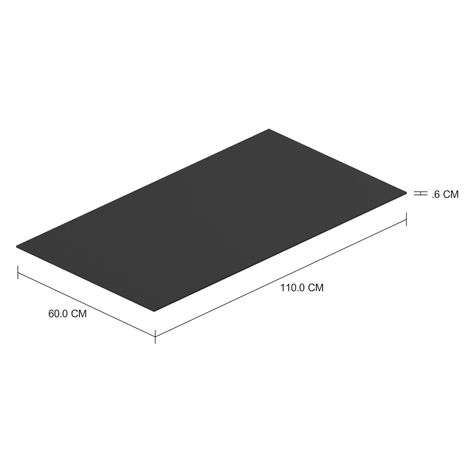 Imagem com medidas do produto TAMPO MESA DE CENTRO VIDRO TEMPERADO 0,6 MM X 1,10 M X 60 CM