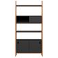 Preto - ARQUITET ESTANTE 3 PORTAS DE CORRER 96 CM X 1,95 M