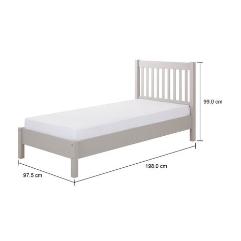 Imagem com medidas do produto MELBOUR CAMA SOLTEIRO 88 CM