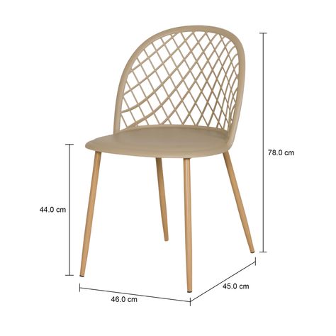 Imagem com medidas do produto NISTEN CADEIRA