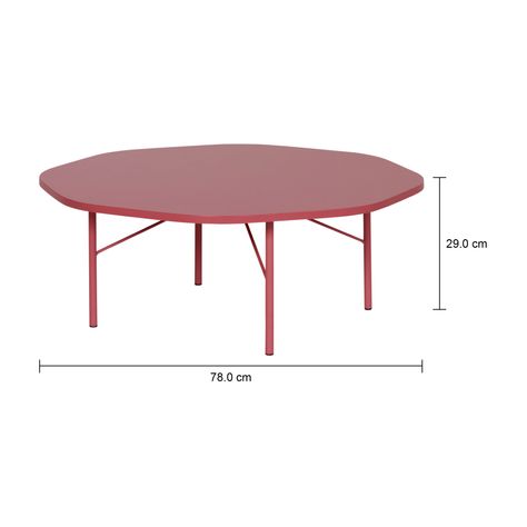 Imagem com medidas do produto POLIG OCT MESA DE CENTRO 75 CM X 75 CM