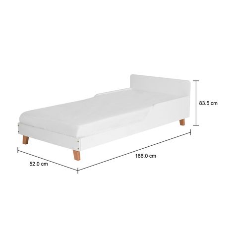 Imagem com medidas do produto CAMA JÚNIOR 78 CM LIN