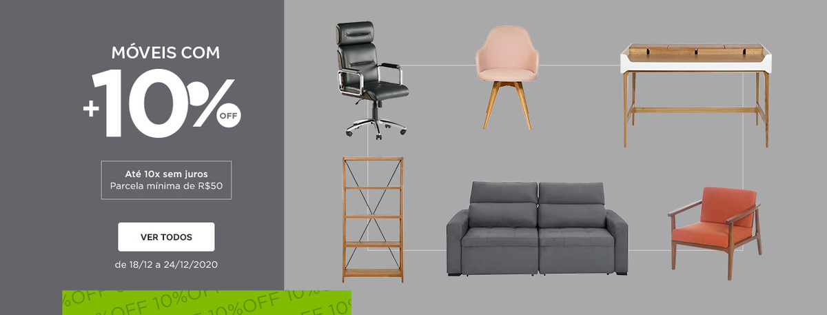 10% off em Móveis | Tok&Stok