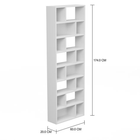 Imagem com medidas do produto ESTANTE 60 CM X 1,74 M BRICK