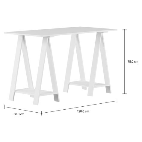 Imagem com medidas do produto COMPAC ESCRIVANINHA 1,20 M X 60 CM