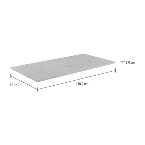 Imagem com medidas do produto TAMPO DE MESA 1,80 M X 95 CM METRIC BETON