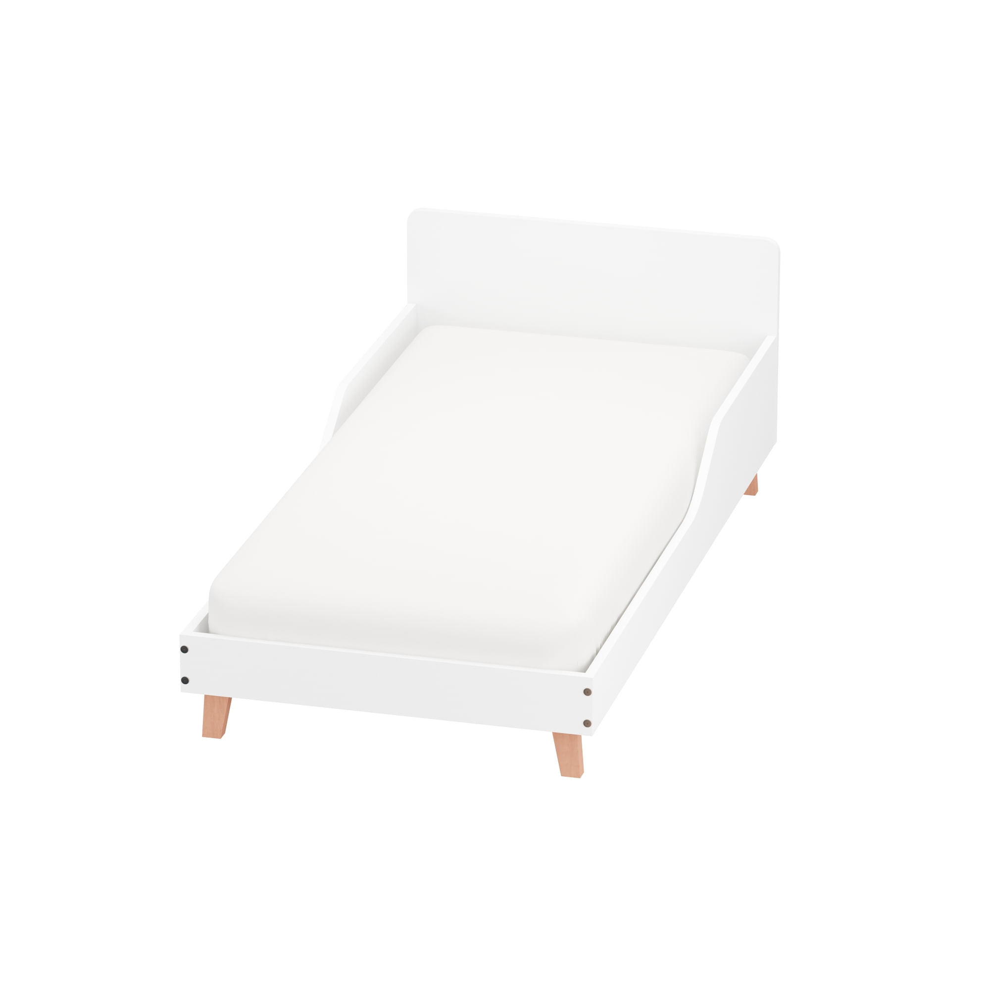 CAMA JÚNIOR 78 CM LIN BRANCO/NOZES | Tok&Stok